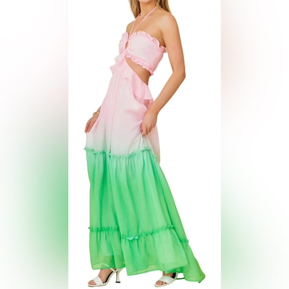 Fancy D boutique, main strip “Laura” Ombre ruffle detail
Cut out maxi dress - Picture 3 of 12